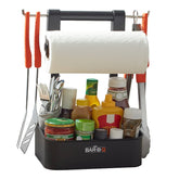 Mr. BAR-B-Q 40410Y Collapsible BBQ Caddy, Plastic, Black